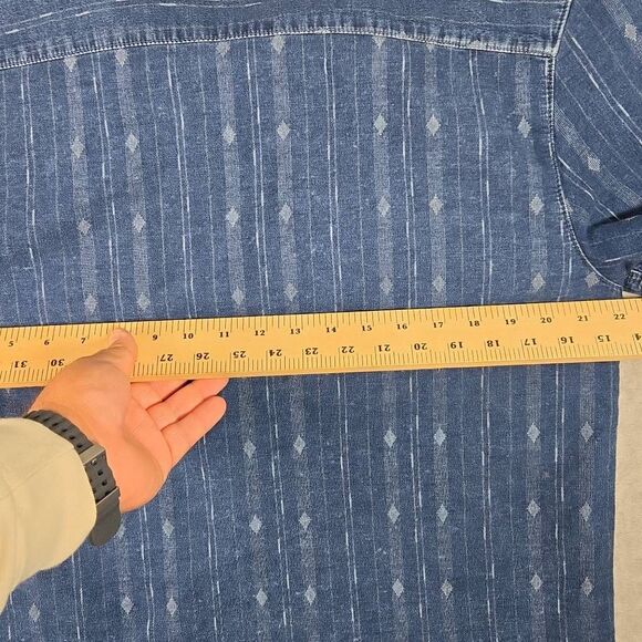 Adriano Goldschmied AG Denim Shirt Button Down Medium Short Sleeve - Picture 7 of 11